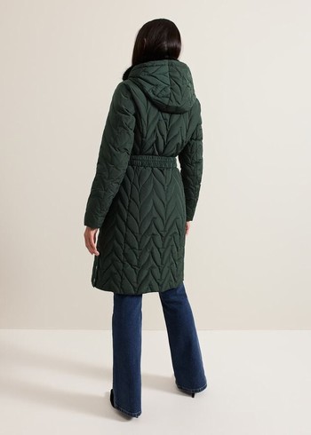 Phase Eight Hollie Quilted Puffer Coats Dark Green USA | 2965178-TI